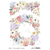 Рисовая бумага Ciao Bella для декупажа CBRP345 "Непрерывное цветение" А4 Рисовая бумага Ciao Bella для декупажа CBRP345 "Непрерывное цветение" А4